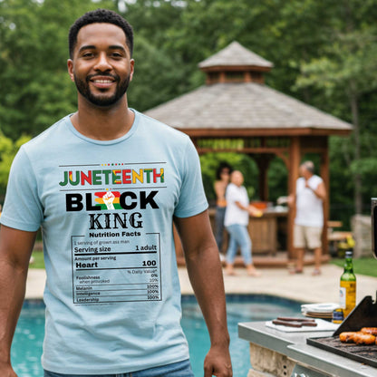 Black King Juneteenth Celebration T-Shirt, Melanin Pride Tee