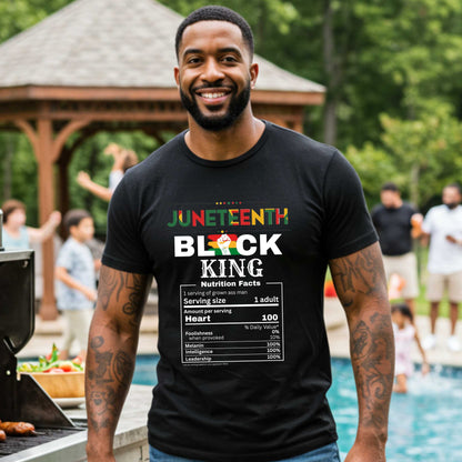 Black King Juneteenth Celebration T-Shirt, Melanin Pride Tee
