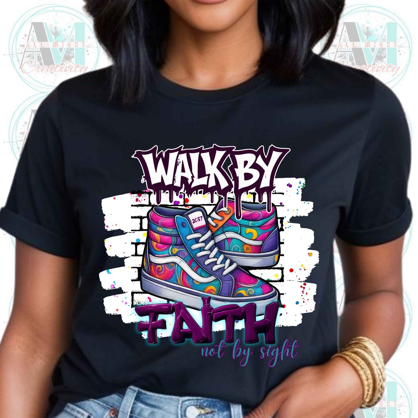 Christian T Shirt, Walk by Faith 2 Corinthians 5:7 Shirt