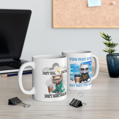 Funny Animal Quotes Ceramic Mug, Cute Pet Lovers Gift, Inspirational Coffee Cup