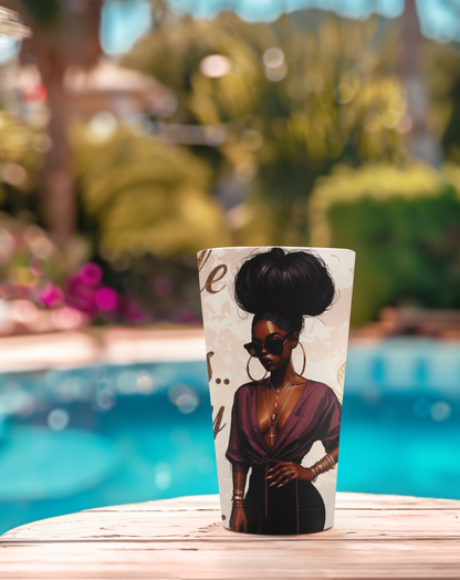 Tumbler Design, Hustle in Her Veins, Luxury in her Heels, Motivational Insulated 20oz Tumbler