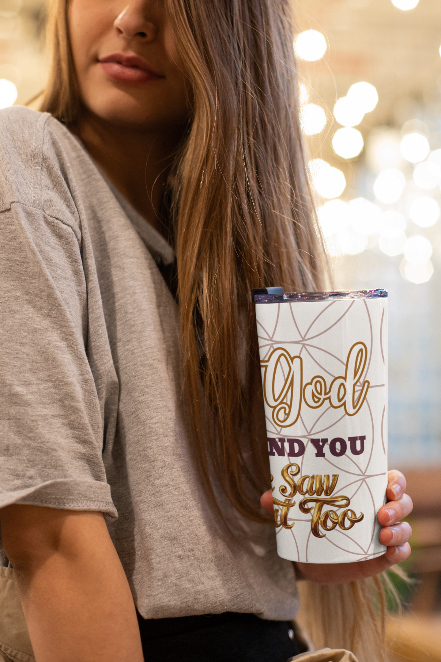 Christian Tumbler, Let God Defend You Tumbler, Faithful Stainless Steel Cup