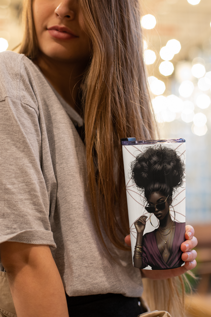 Christian Tumbler, Let God Defend You Tumbler, Faithful Stainless Steel Cup