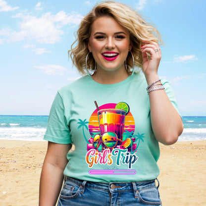 Girls Trip Loading Matching Group Photo Shirts for Cruises, Bachelorette Parties, & Weekend Trips