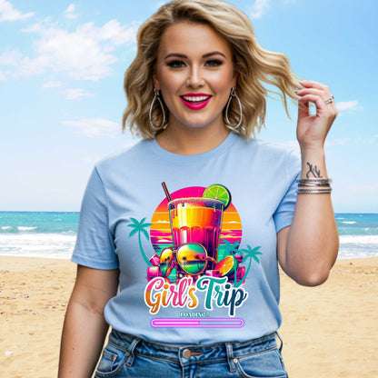 Girls Trip Loading Matching Group Photo Shirts for Cruises, Bachelorette Parties, & Weekend Trips