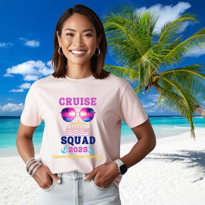 Cruise Squad 2025 T Shirt, Matching Tropical Vacation Shirts, Friends Vacation Shirts