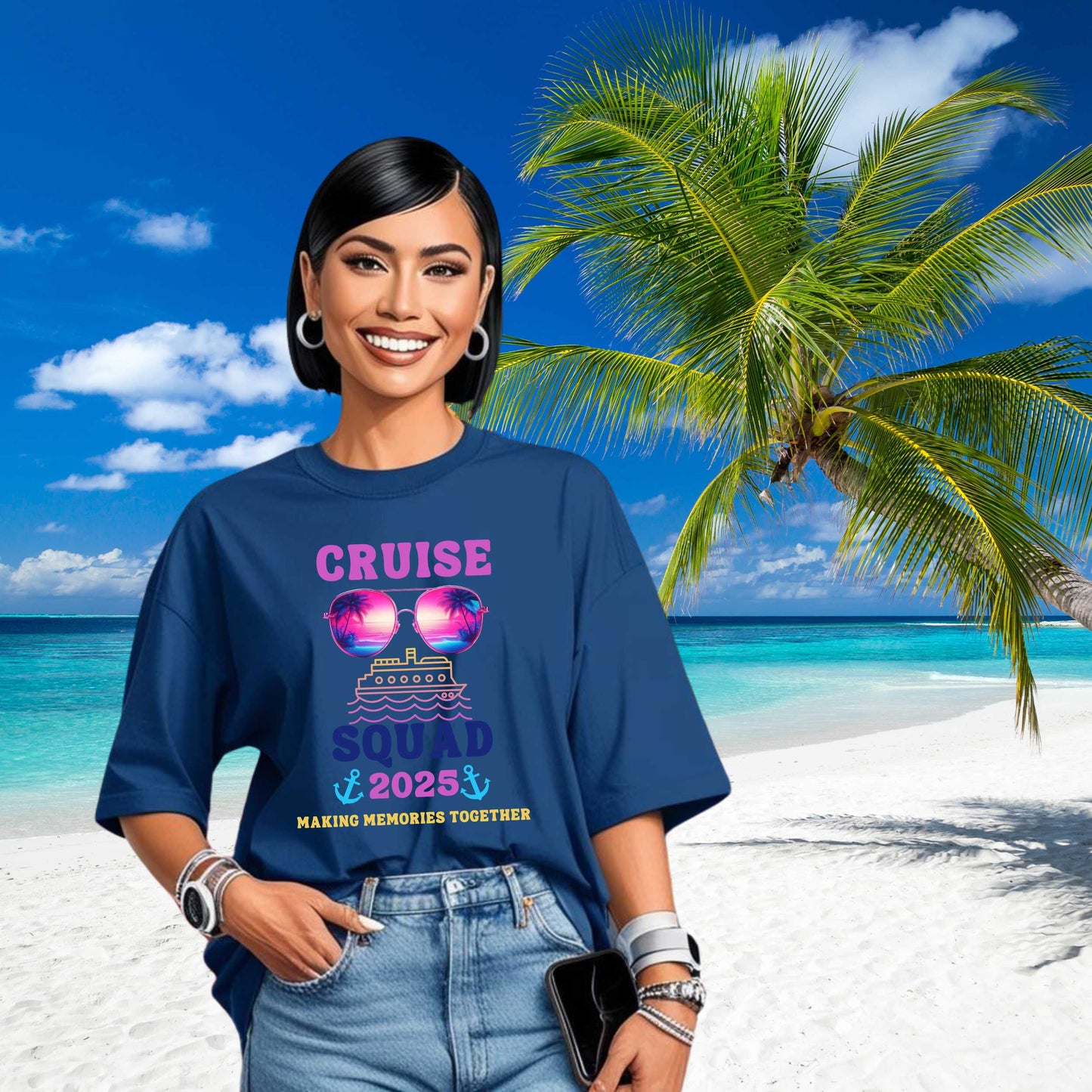 Cruise Squad 2025 T Shirt, Matching Tropical Vacation Shirts, Friends Vacation Shirts