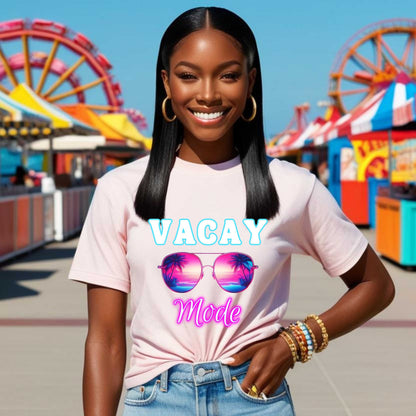 Tropical Vibes Vacay Mode T-Shirt, Beach Lover Tee, Vacation Shirt