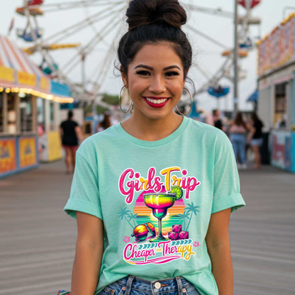 Girl Trip Shirt, Girls Vacation Shirt, Girls Trip Cheaper than Therapy, Best Friends Shirt
