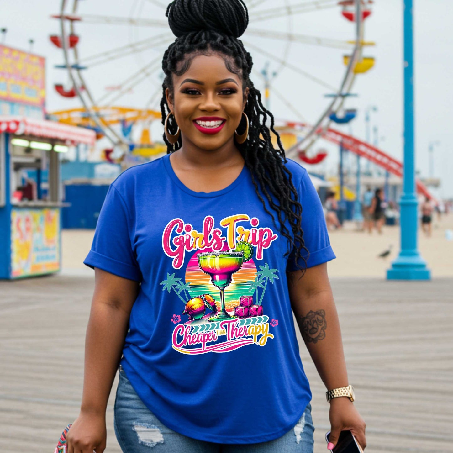 Girl Trip Shirt, Girls Vacation Shirt, Girls Trip Cheaper than Therapy, Best Friends Shirt