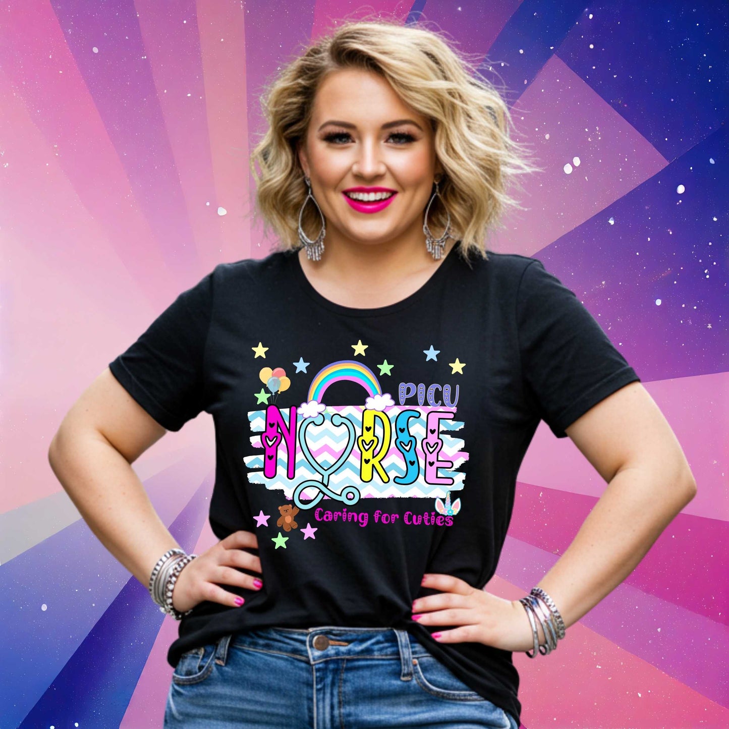 Playful PICU Nurse Tee, Made for Pediatric Nurse Heroes, Healthcare Shirt