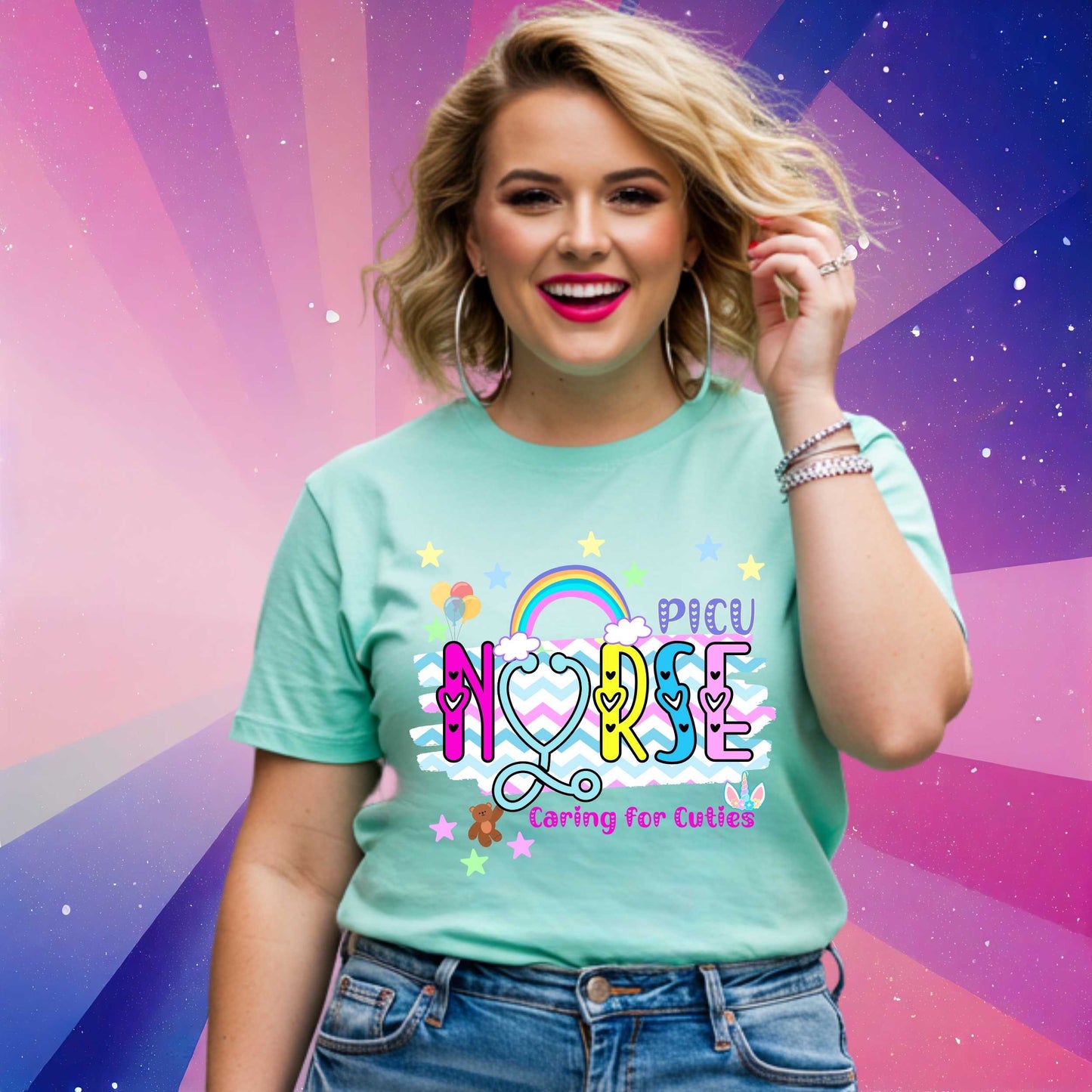 Playful PICU Nurse Tee, Made for Pediatric Nurse Heroes, Healthcare Shirt