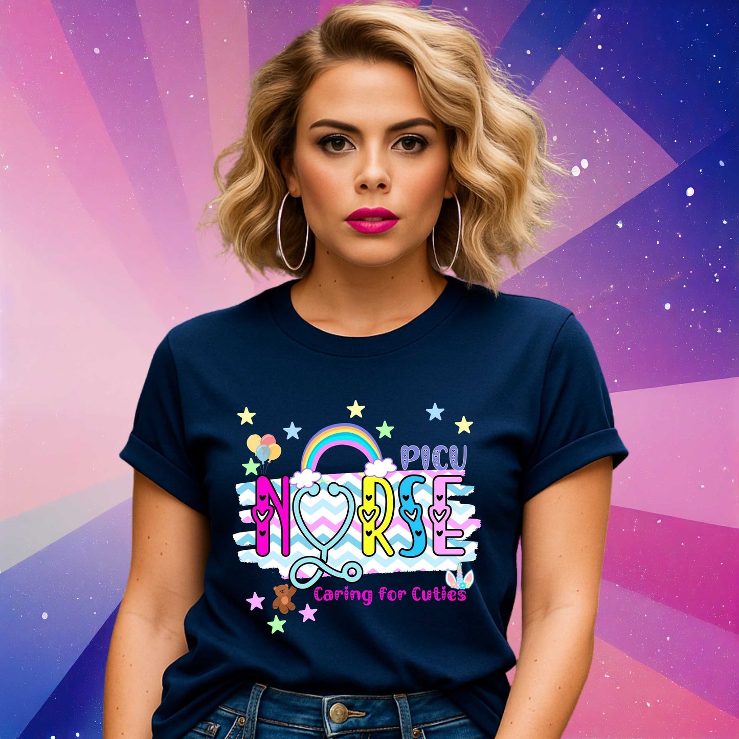 Playful PICU Nurse Tee, Made for Pediatric Nurse Heroes, Healthcare Shirt