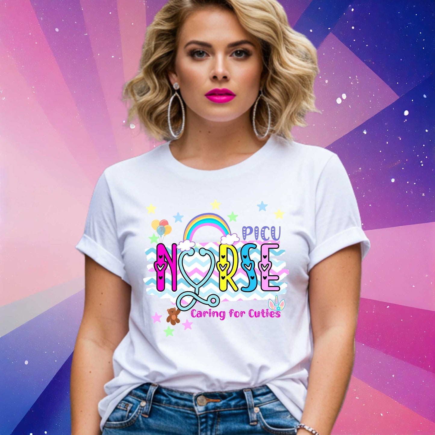 Playful PICU Nurse Tee, Made for Pediatric Nurse Heroes, Healthcare Shirt