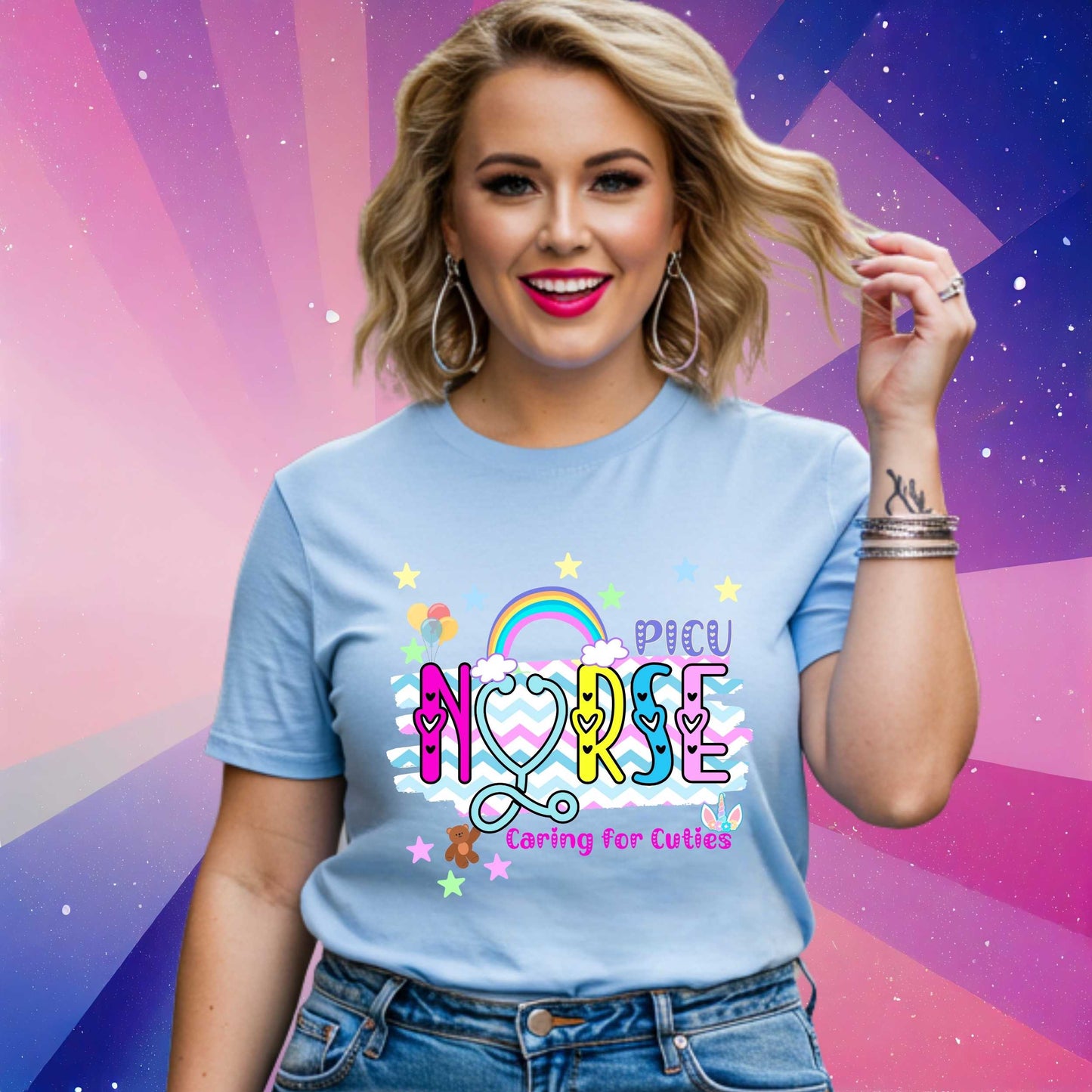 Playful PICU Nurse Tee, Made for Pediatric Nurse Heroes, Healthcare Shirt