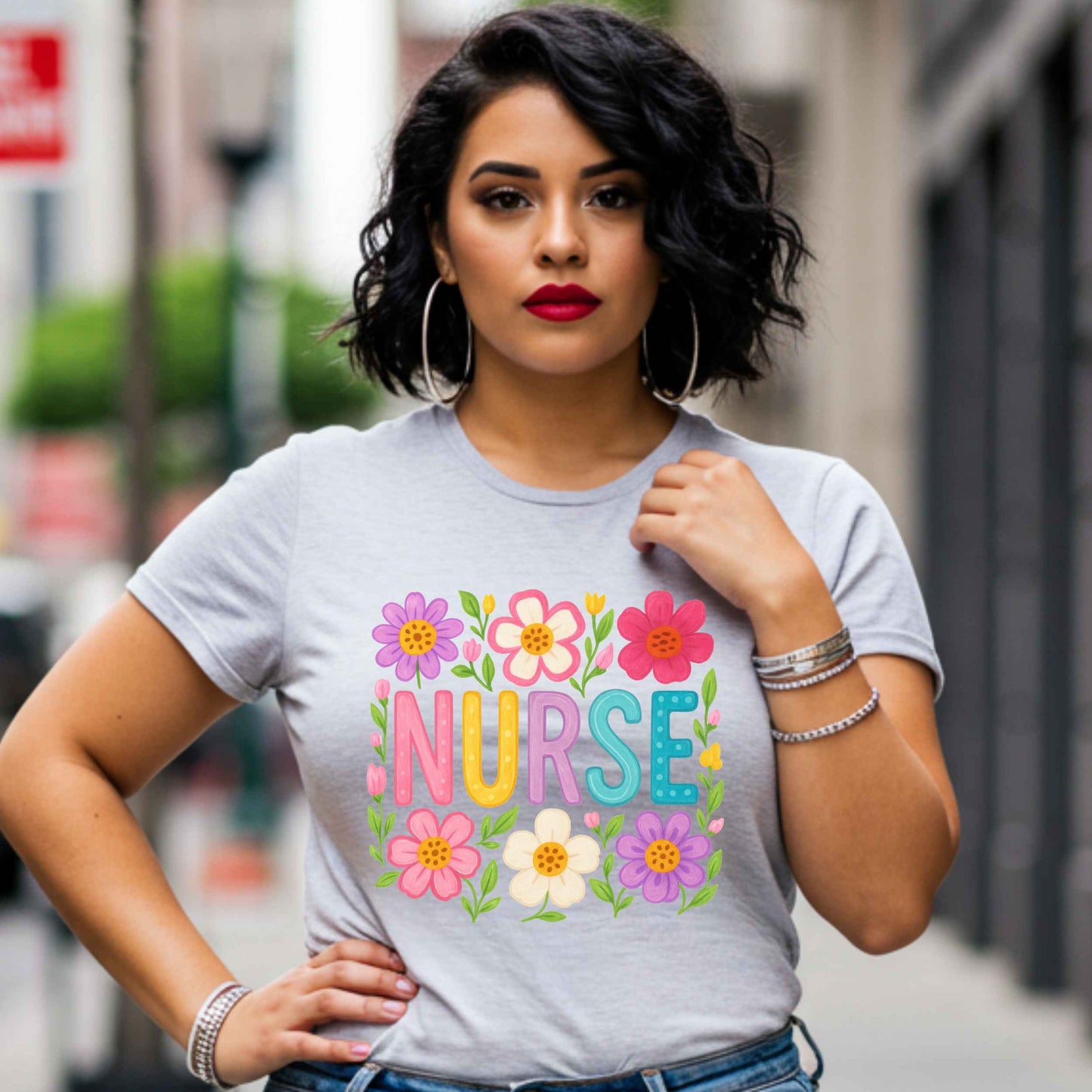 Boho Floral Nurse Shirt for Healthcare Heroes, Trendy Daisy Nurse Shirt, Nursing Student Tee