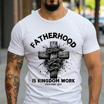 Christian Fatherhood T-Shirt, Faith Leadership Legacy Tee, Proverbs 22:6, Unisex Christian Tee