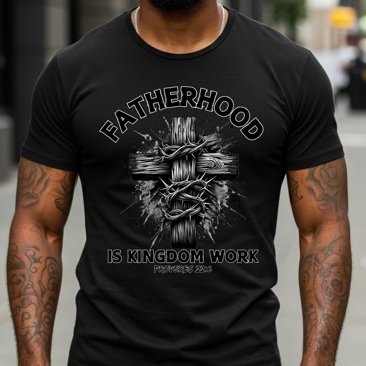 Christian Fatherhood T-Shirt, Faith Leadership Legacy Tee, Proverbs 22:6, Unisex Christian Tee