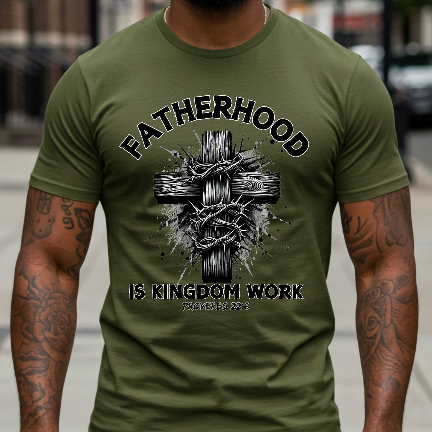 Christian Fatherhood T-Shirt, Faith Leadership Legacy Tee, Proverbs 22:6, Unisex Christian Tee