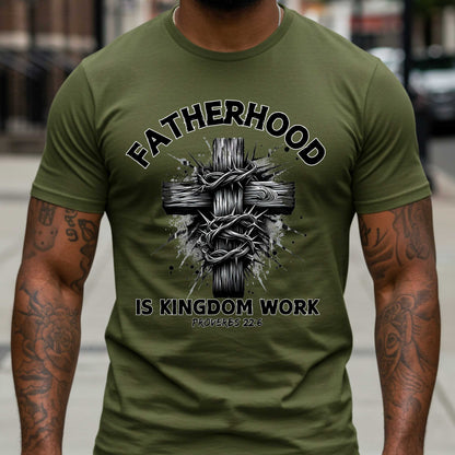 Christian Fatherhood T-Shirt, Faith Leadership Legacy Tee, Proverbs 22:6, Unisex Christian Tee