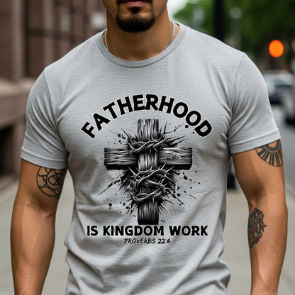 Christian Fatherhood T-Shirt, Faith Leadership Legacy Tee, Proverbs 22:6, Unisex Christian Tee
