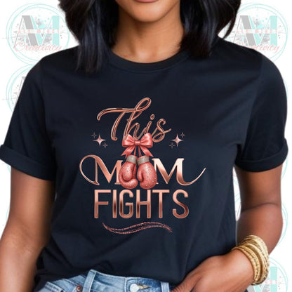 Funny Mom Gift, This Mom Fights Unisex Softstyle T-Shirt, Empowered Mama Shirt