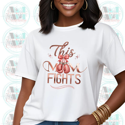 Funny Mom Gift, This Mom Fights Unisex Softstyle T-Shirt, Empowered Mama Shirt