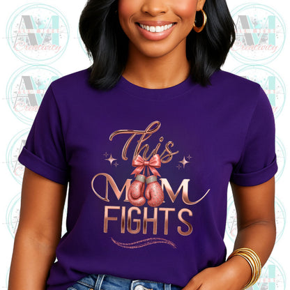 Funny Mom Gift, This Mom Fights Unisex Softstyle T-Shirt, Empowered Mama Shirt