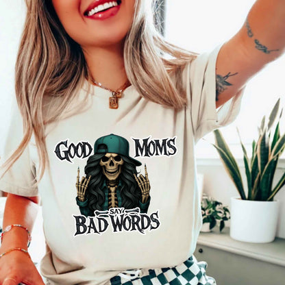 Sarcastic Mama Shirt, Good Moms Say Bad Words Unisex Softstyle T-Shirt, Funny Mom Tee