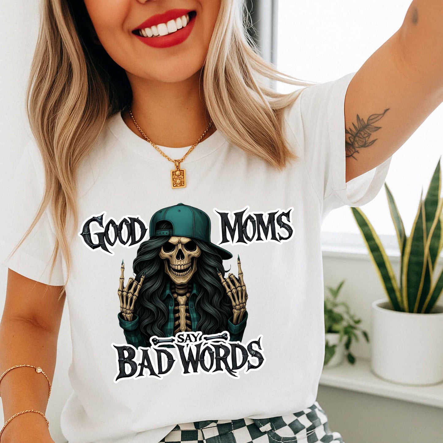 Sarcastic Mama Shirt, Good Moms Say Bad Words Unisex Softstyle T-Shirt, Funny Mom Tee