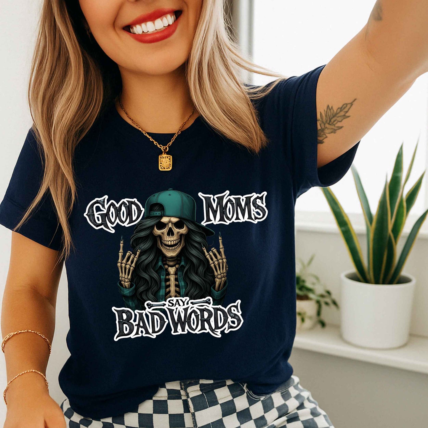 Sarcastic Mama Shirt, Good Moms Say Bad Words Unisex Softstyle T-Shirt, Funny Mom Tee
