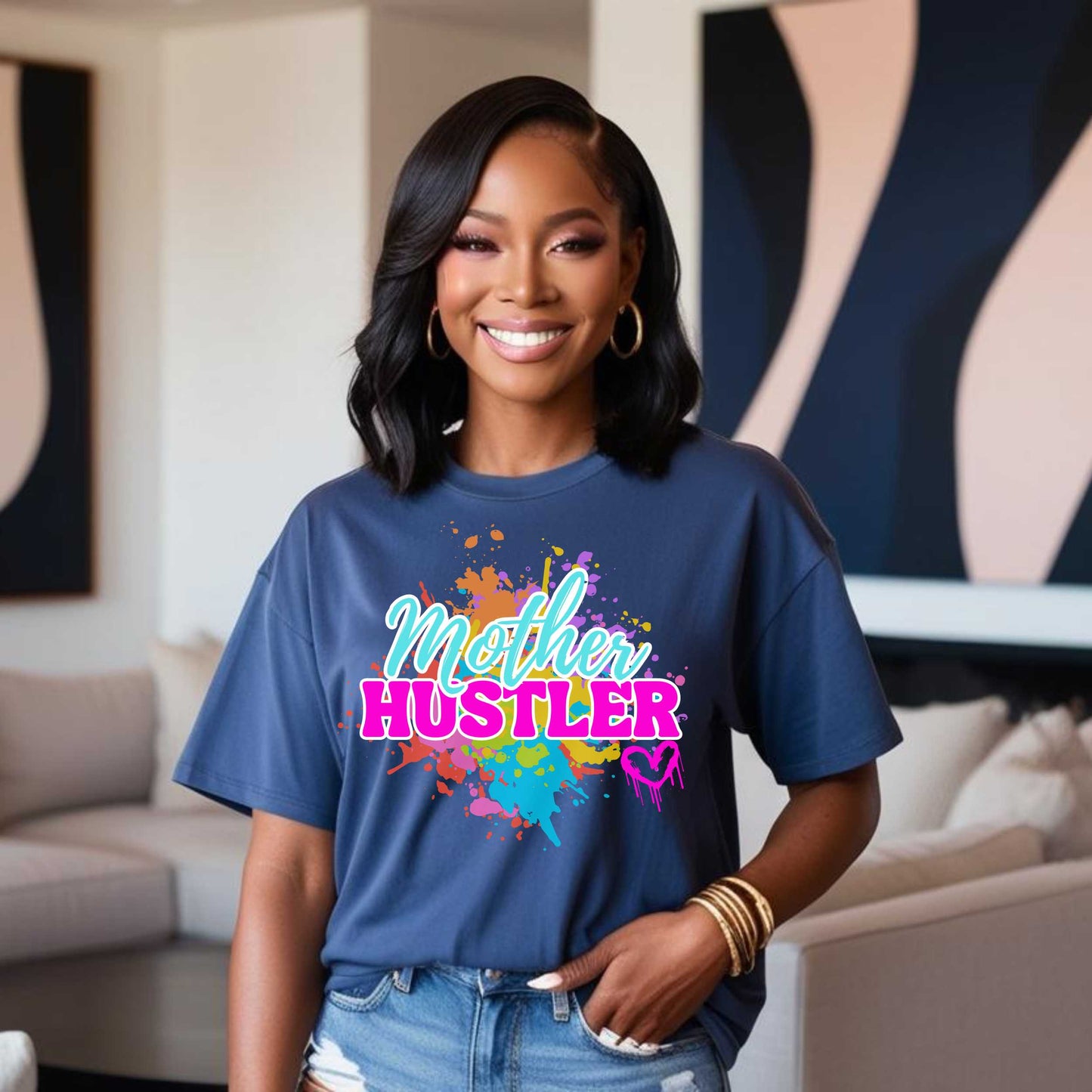 Mom Life Mother Hustler Tee, Mama Unisex T-Shirt, Full-Time Grind Shirt Top