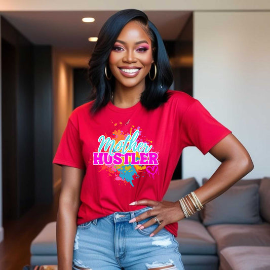 Mom Life Mother Hustler Tee, Mama Unisex T-Shirt, Full-Time Grind Shirt Top