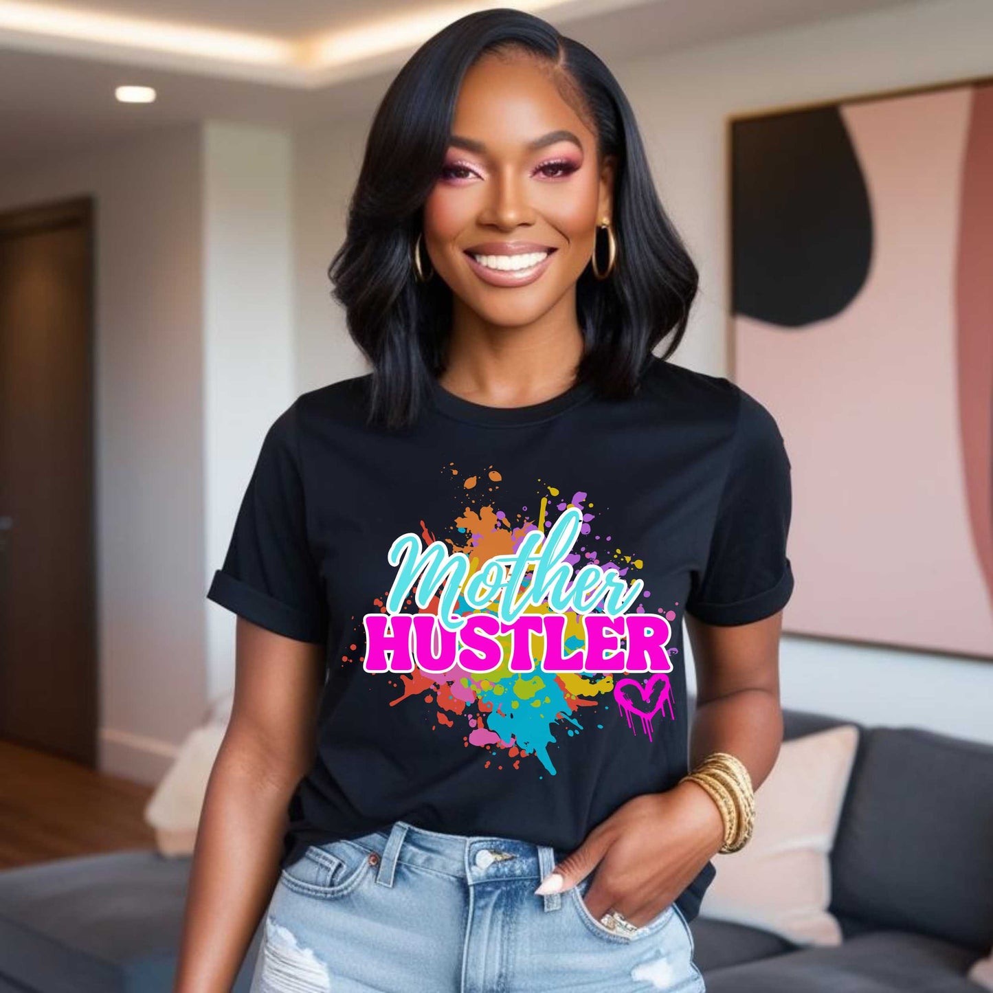 Mom Life Mother Hustler Tee, Mama Unisex T-Shirt, Full-Time Grind Shirt Top
