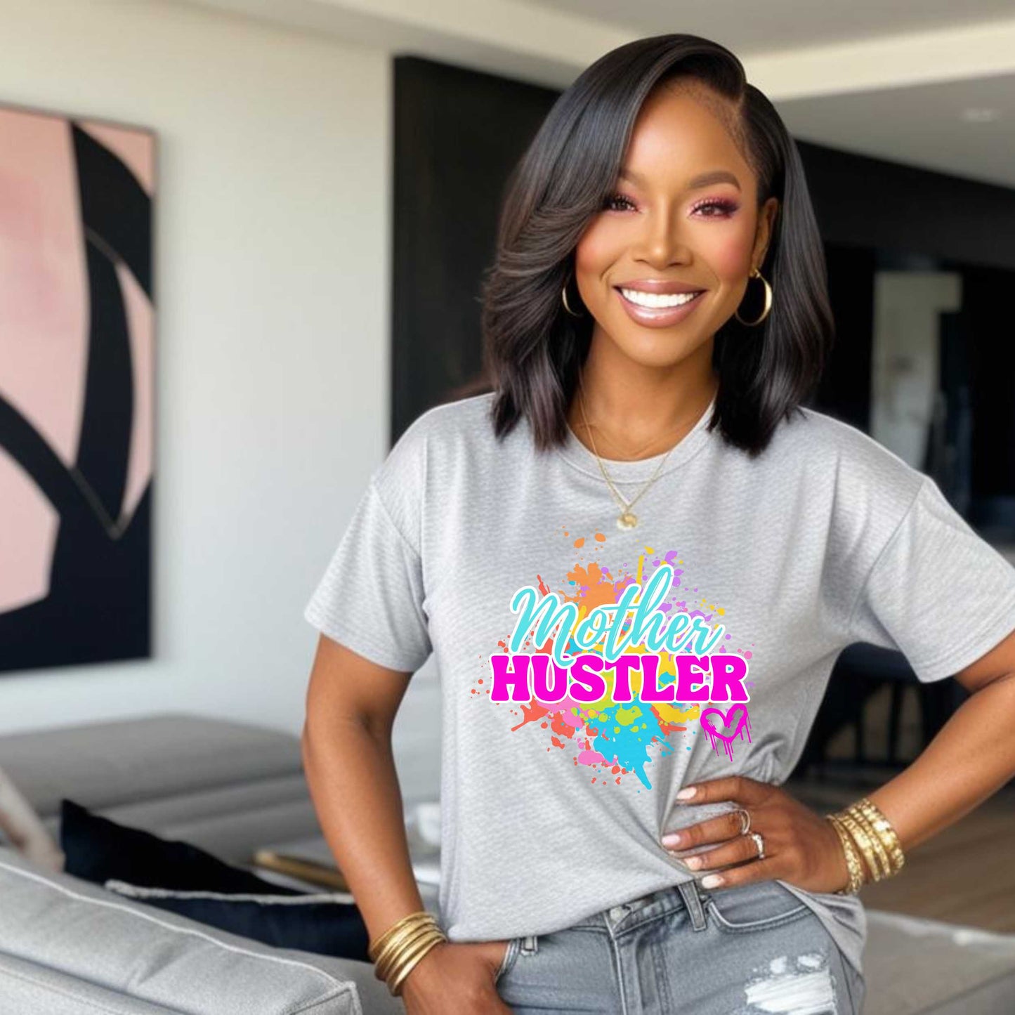 Mom Life Mother Hustler Tee, Mama Unisex T-Shirt, Full-Time Grind Shirt Top