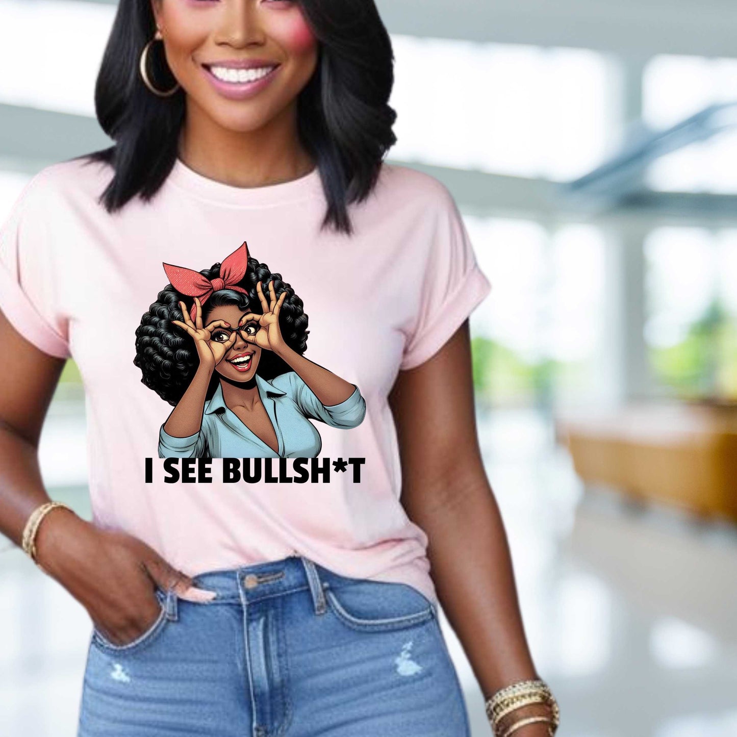 I See Bullsh*t Unisex Heavy Cotton Tee - Funny Graphic Shirt, Adult Humor Tee