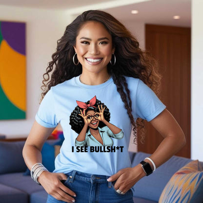 I See Bullsh*t Unisex Heavy Cotton Tee - Funny Graphic Shirt, Adult Humor Tee