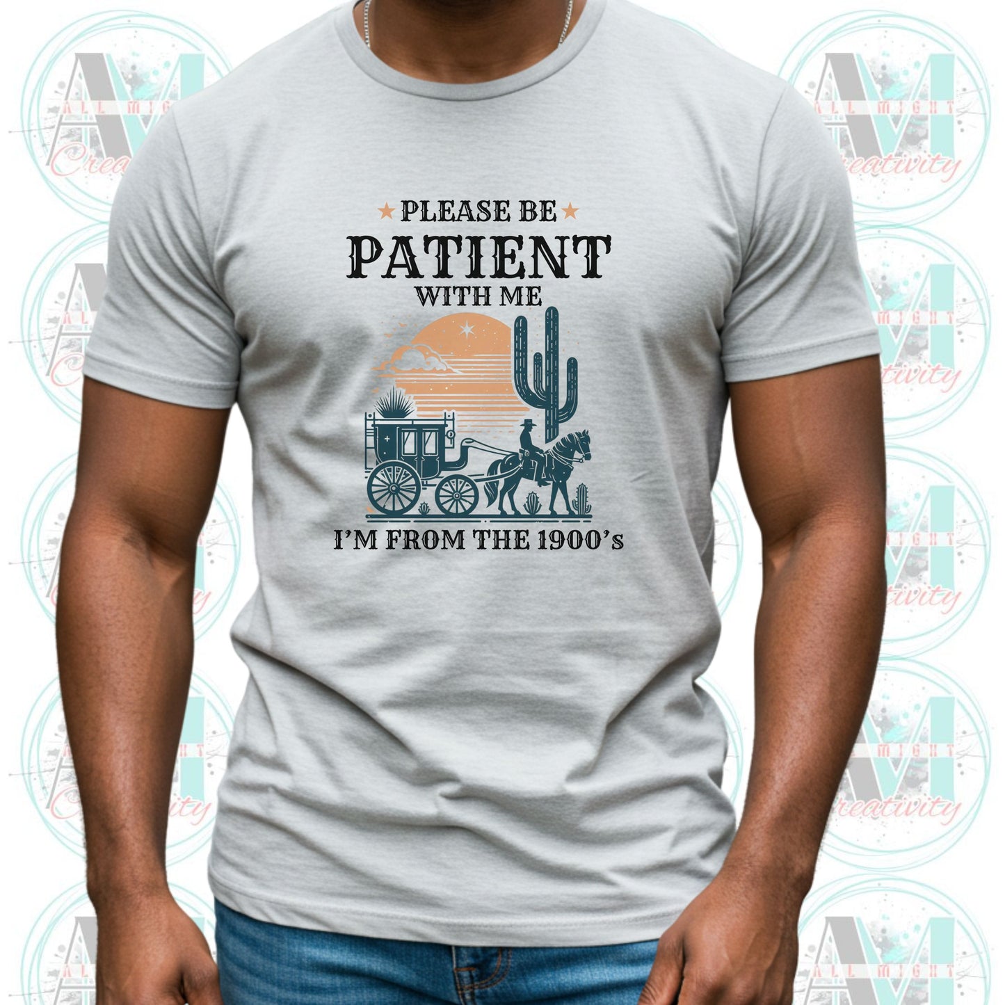 Sarcastic Funny Old Man, Vintage Western Horse Buggy Funny T-Shirt, Gen X Millennial Grandpa Gift