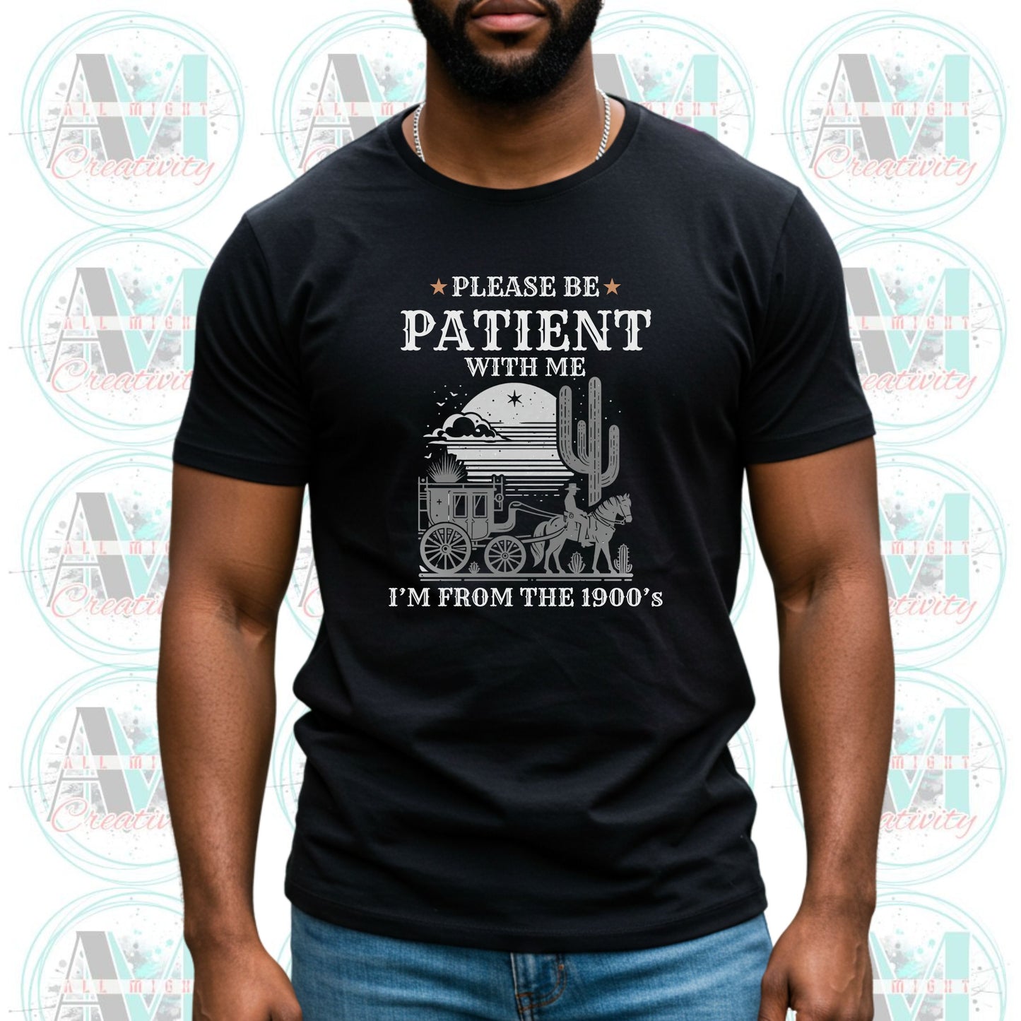 Sarcastic Funny Old Man, Vintage Western Horse Buggy Funny T-Shirt, Gen X Millennial Grandpa Gift