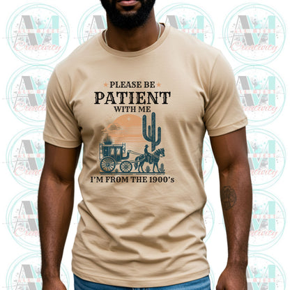 Sarcastic Funny Old Man, Vintage Western Horse Buggy Funny T-Shirt, Gen X Millennial Grandpa Gift