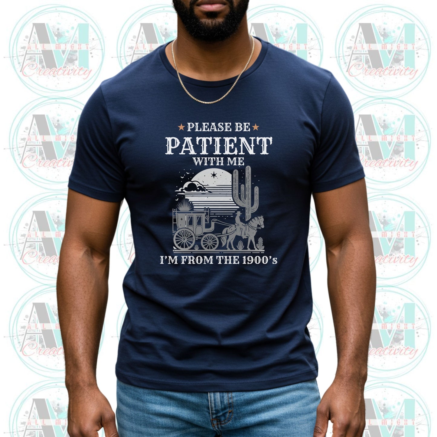 Sarcastic Funny Old Man, Vintage Western Horse Buggy Funny T-Shirt, Gen X Millennial Grandpa Gift