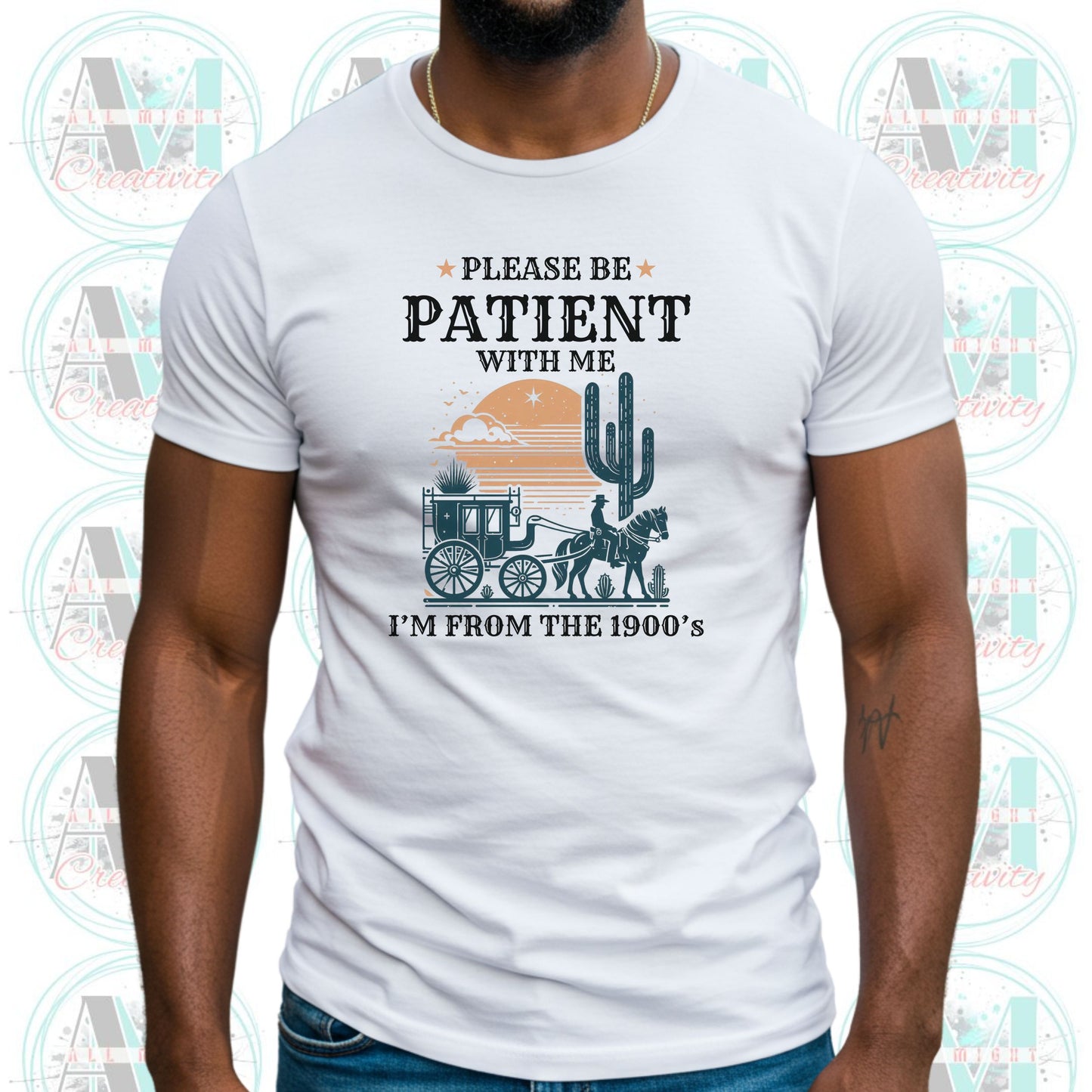 Sarcastic Funny Old Man, Vintage Western Horse Buggy Funny T-Shirt, Gen X Millennial Grandpa Gift