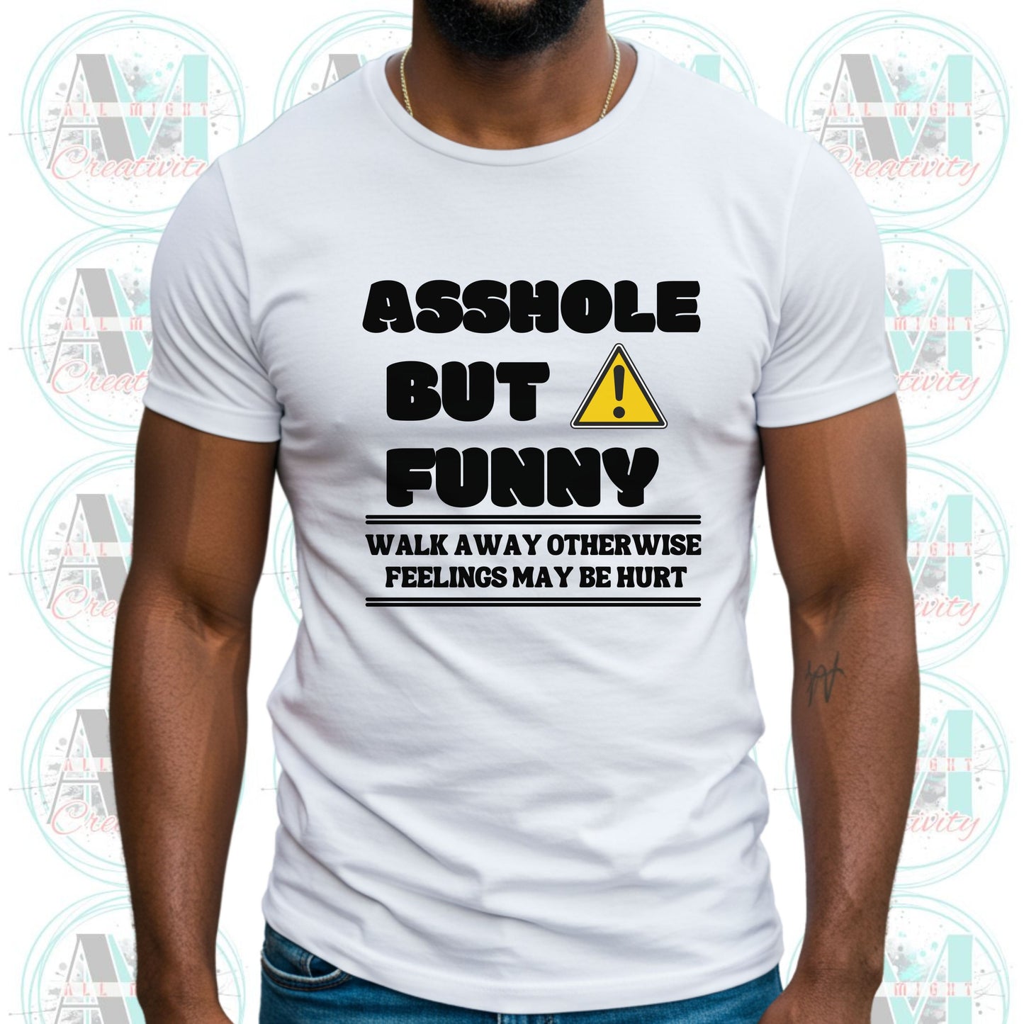 Humorous Graphic Tee - "Asshole But Funny" Unisex Cotton Shirt, Casual Wear, Gift for Friends, Party Outfit, Meme Merchandise