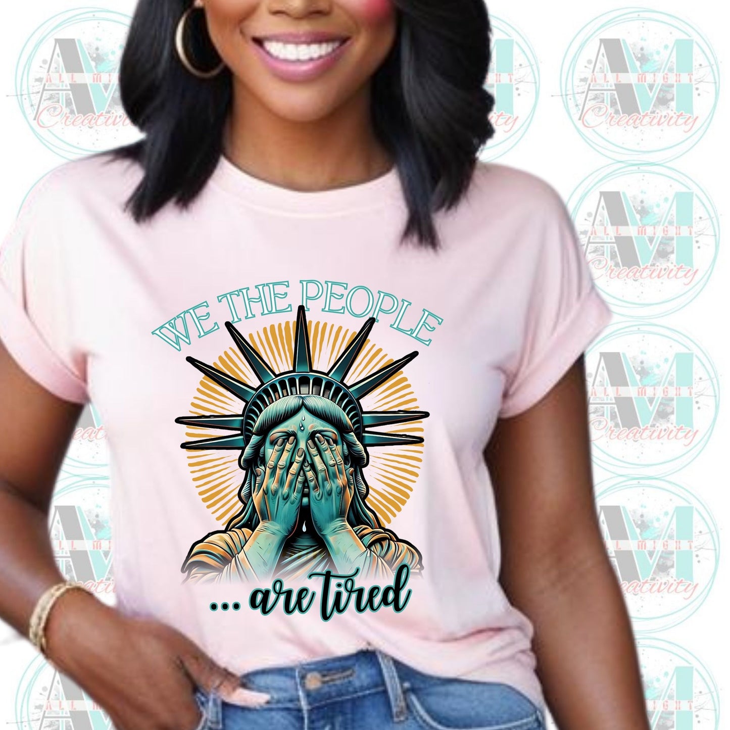 Sarcastic We the People Are Tired T-Shirt, Funny Political Shirt, Unisex Graphic Tee