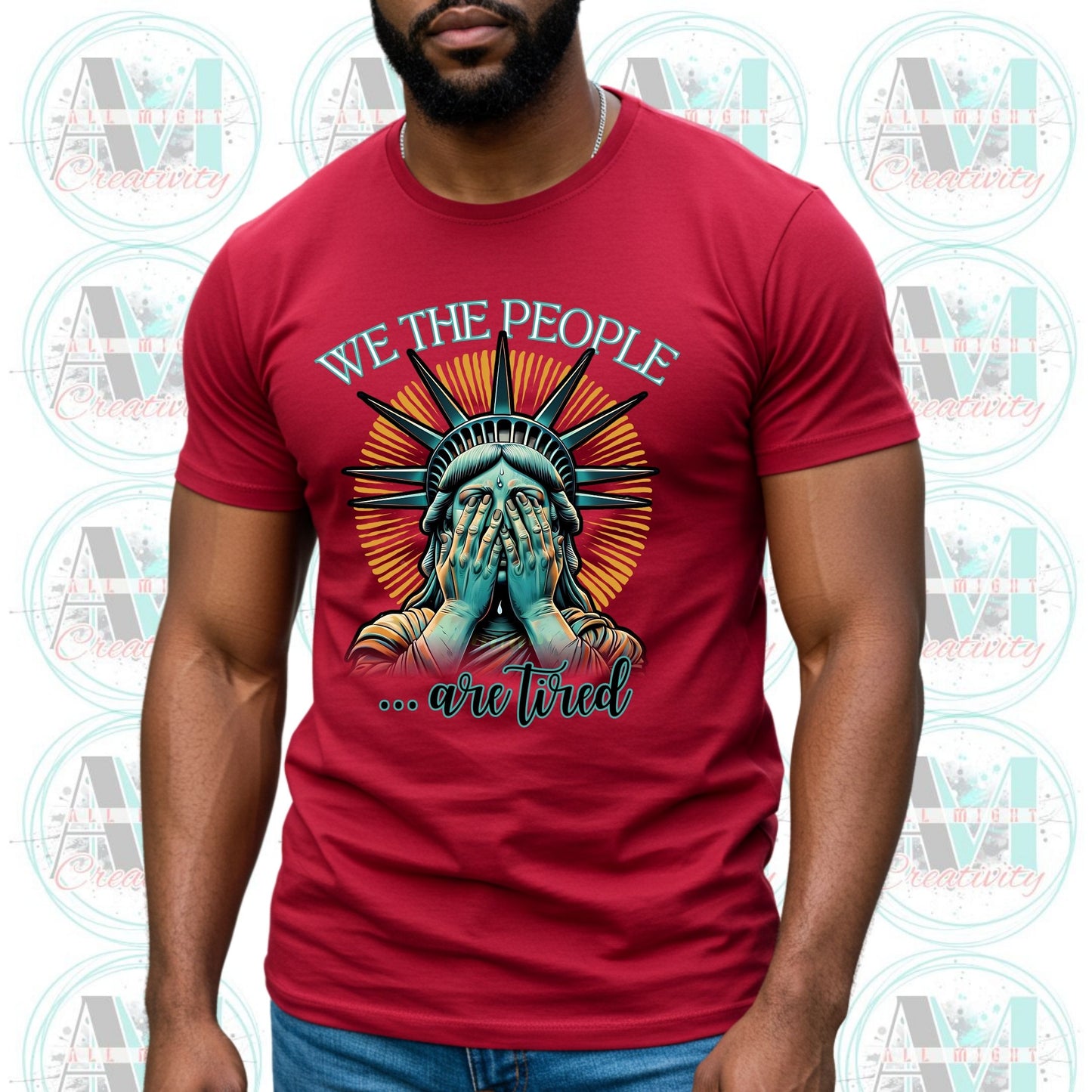 Sarcastic We the People Are Tired T-Shirt, Funny Political Shirt, Unisex Graphic Tee