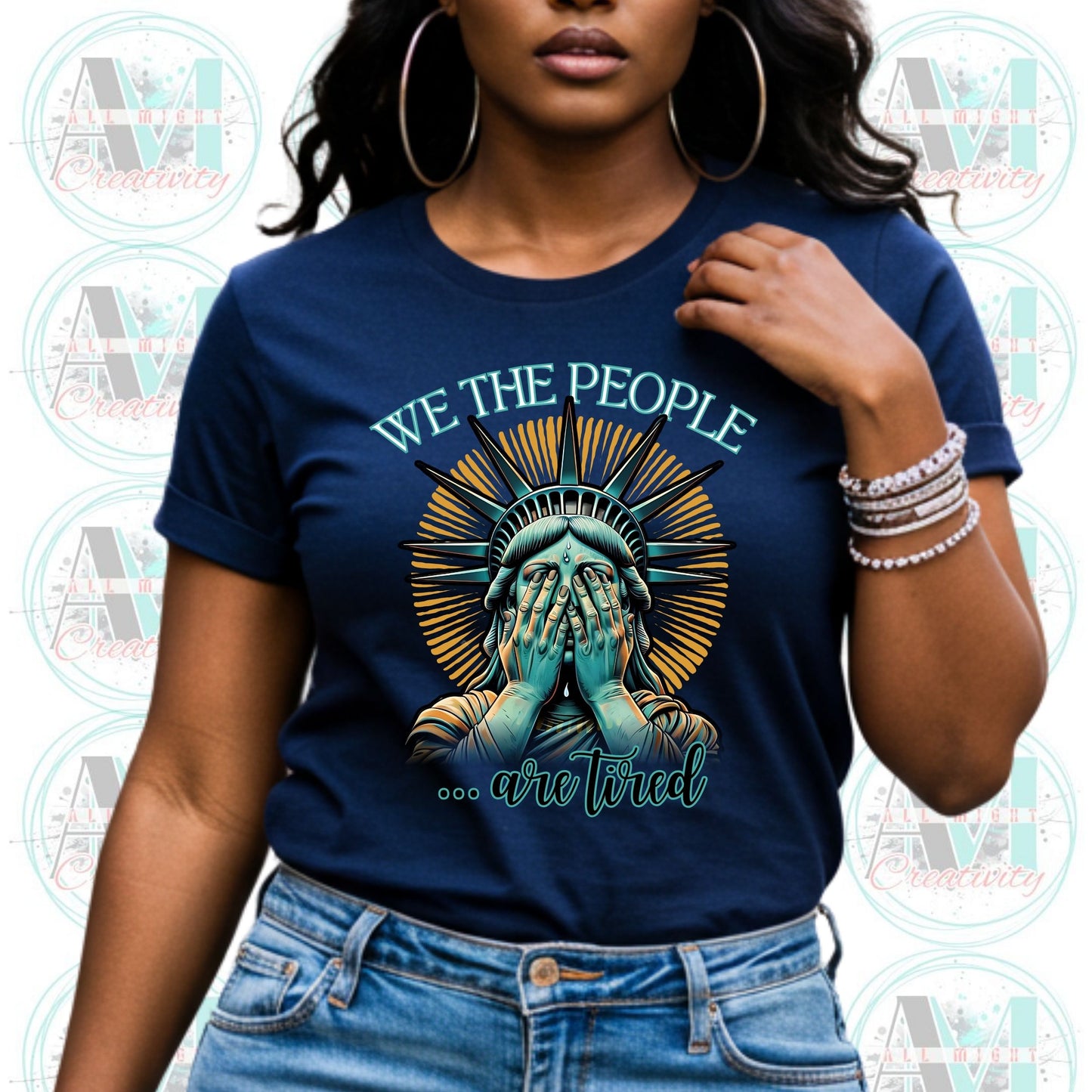 Sarcastic We the People Are Tired T-Shirt, Funny Political Shirt, Unisex Graphic Tee