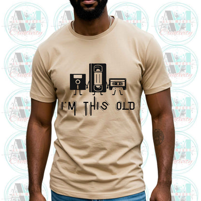 Funny Old Dad Shirt, Vintage Tech Relics I'm This Old Softstyle T-Shirt, Sarcastic Retro Tee,