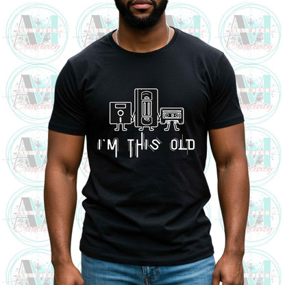 Funny Old Dad Shirt, Vintage Tech Relics I'm This Old Softstyle T-Shirt, Sarcastic Retro Tee,