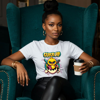 Funny Graphic Tee, Cluck Off Duck Unisex Softstyle T-Shirt