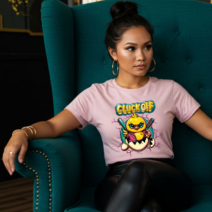 Funny Graphic Tee, Cluck Off Duck Unisex Softstyle T-Shirt